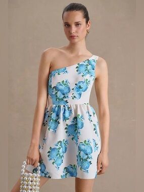 sachin & babi pippa one-shoulder pearl-embellished mini dress Sachin & Babi Pippa One-Shoulder Pearl-Embellished Mini Dress